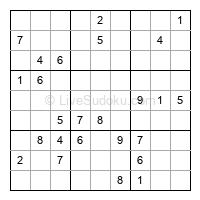 Play hard daily sudoku number 1323283