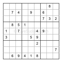 Play hard daily sudoku number 1325707
