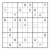 Play hard daily sudoku number 1373666