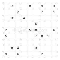Play hard daily sudoku number 1377423