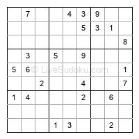Play hard daily sudoku number 1394800
