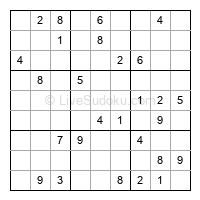Play medium daily sudoku number 848501